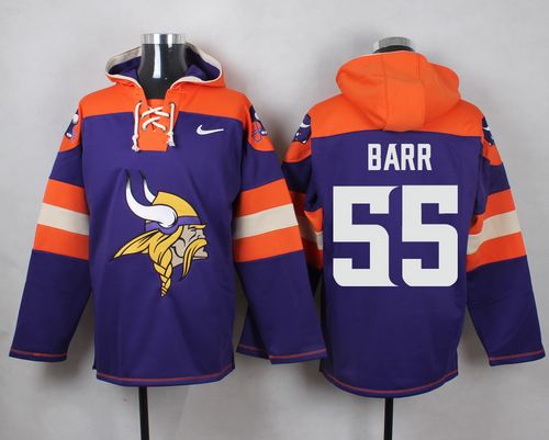 Nike Vikings #55 Anthony Barr Purple Player Pullover NFL Hoodie - Click Image to Close